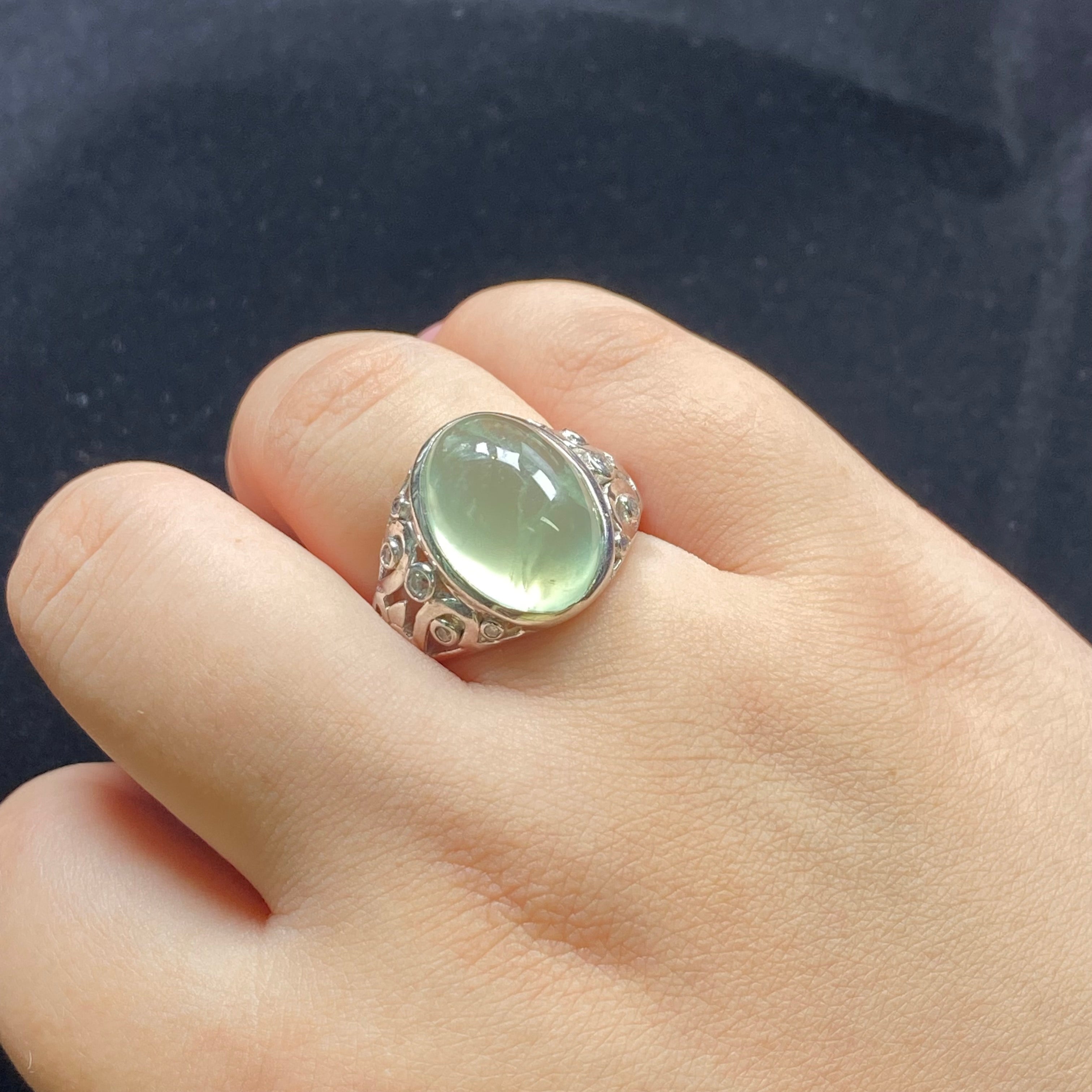 Prehnite S925 Ring