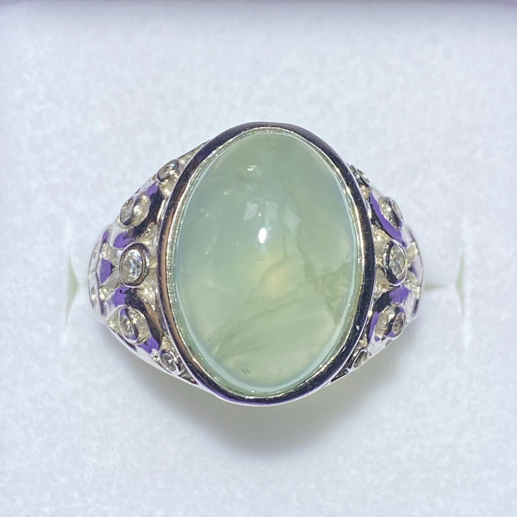 Prehnite S925 Ring