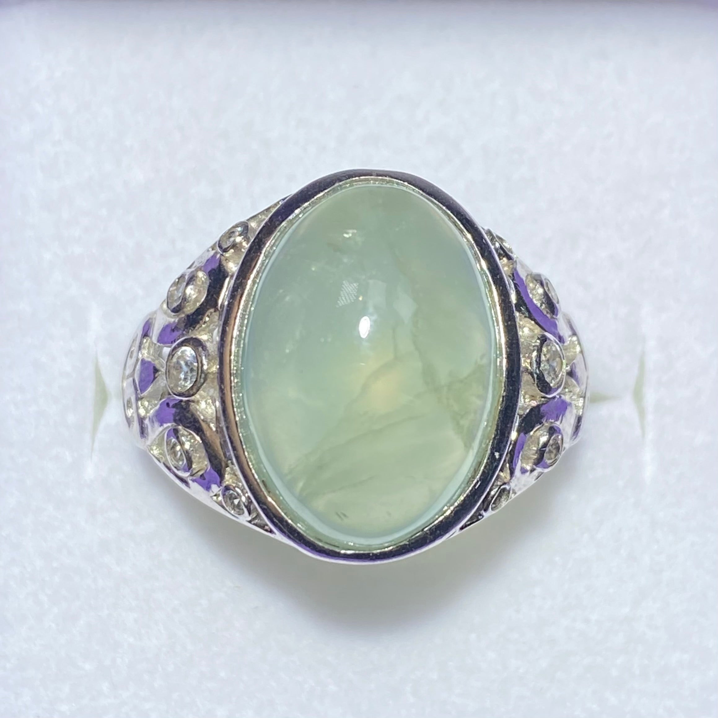 Prehnite S925 Ring