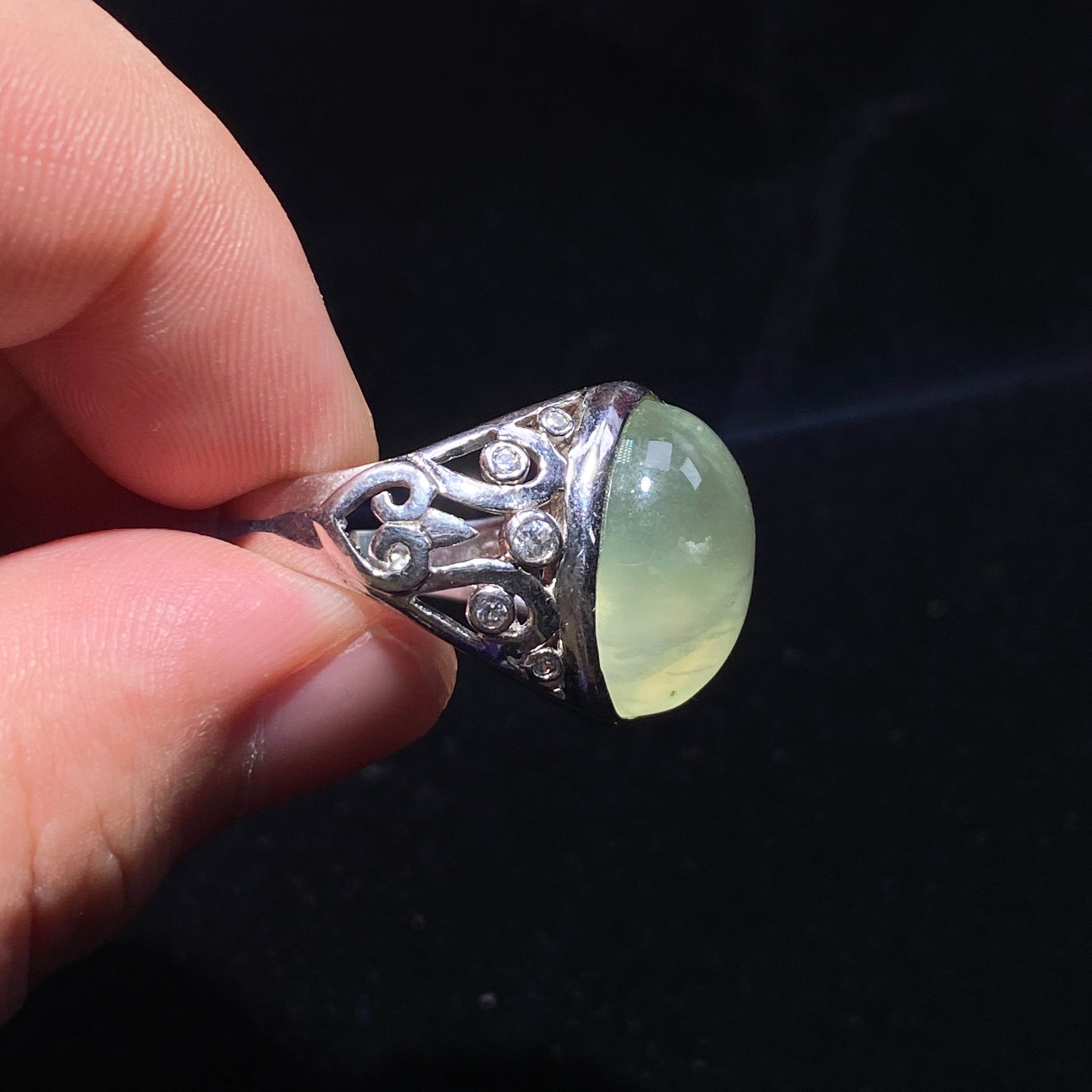 Prehnite S925 Ring