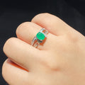 Natural Emerald Sterling Silver Ring