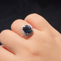 London Blue Topaz & Amethyst Sterling Silver Statement Ring