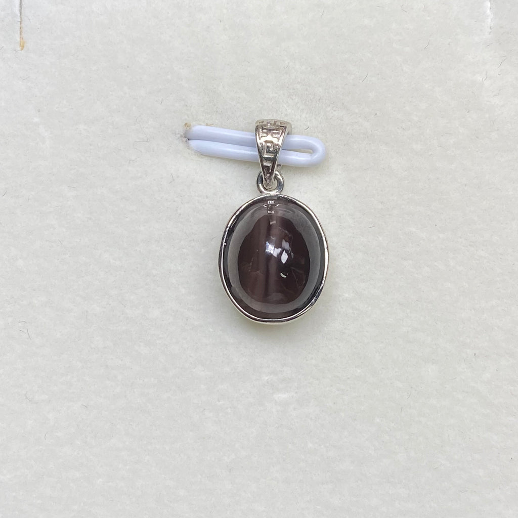 Natural Sillimanite Cat's Eye Pendant - Rare Gemstone Jewelry