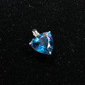 London Blue Topaz Trillion Cut Pendant - Sterling Silver Minimalist Jewelry